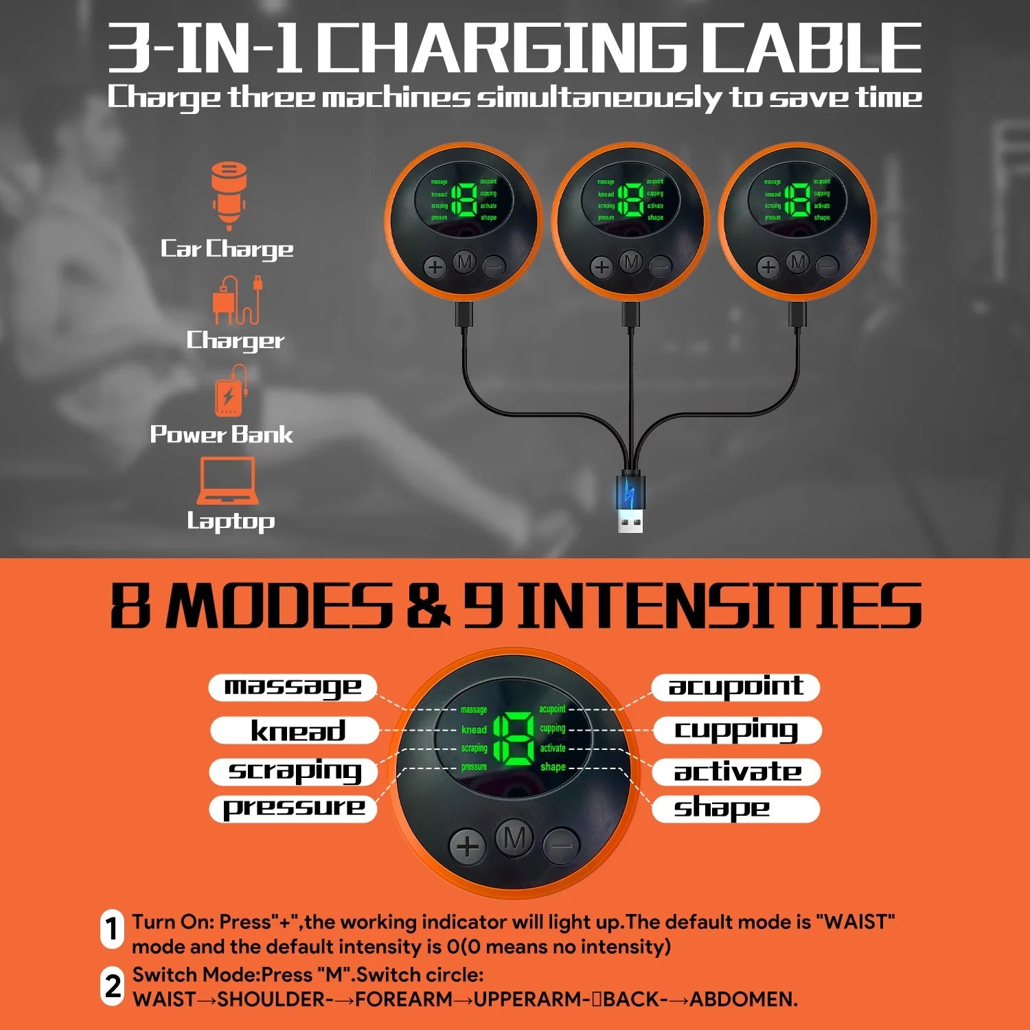 Abs Stimulator, Ab Stimulator, Rechargeable Ultimate Muscle Toner Trainer for Men Women Abdominal Fitness Workout EMS Muscle Stimulation with 16 Extra Gel Pads